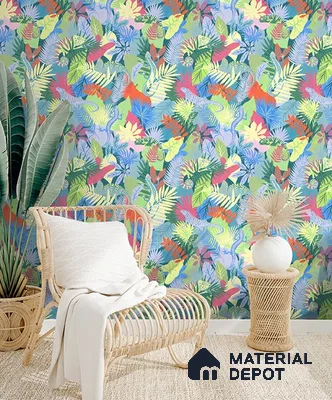 10260-1 | 17ft x 3.5 ft (42 Inches) Florals Look Wallpaper - 59 Sq. Ft. | Minimum 15% wastage during installation