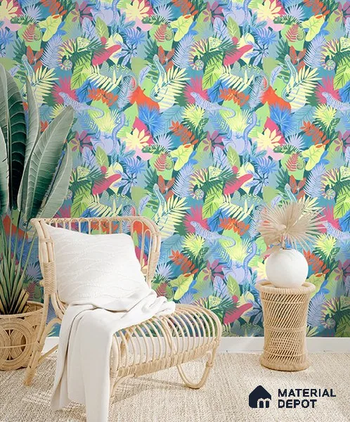 10260-1 | 17ft x 3.5 ft (42 Inches) Florals Look Wallpaper - 59 Sq. Ft. | Minimum 15% wastage during installation