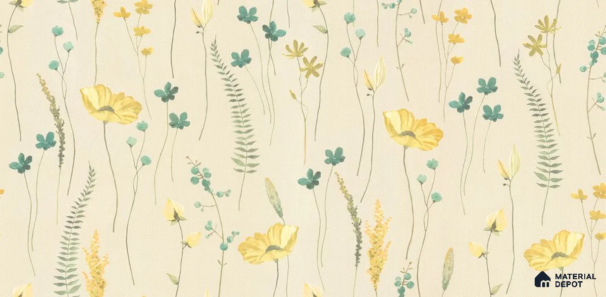 10263-2 | 17ft x 3.5 ft (42 Inches) Florals Look Wallpaper - 59 Sq. Ft. | Minimum 15% wastage during installation