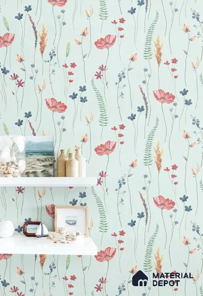 10263-4 | 17ft x 3.5 ft (42 Inches) Florals Look Wallpaper - 59 Sq. Ft. | Minimum 15% wastage during installation