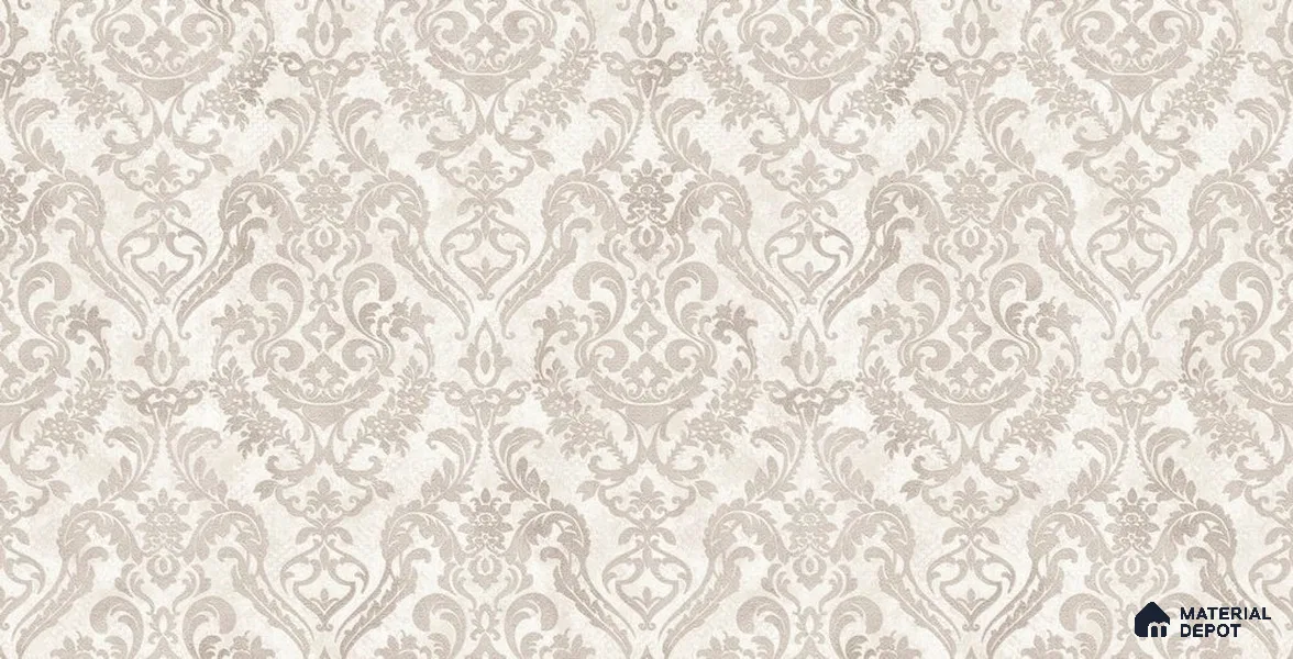 10265-1 | 17ft x 3.5 ft (42 Inches) Damask Look Wallpaper - 59 Sq. Ft. | Minimum 15% wastage during installation