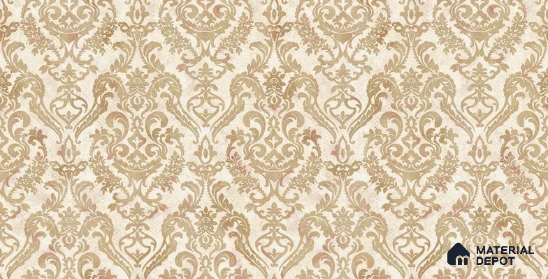 10265-2 | 17ft x 3.5 ft (42 Inches) Damask Look Wallpaper - 59 Sq. Ft. | Minimum 15% wastage during installation