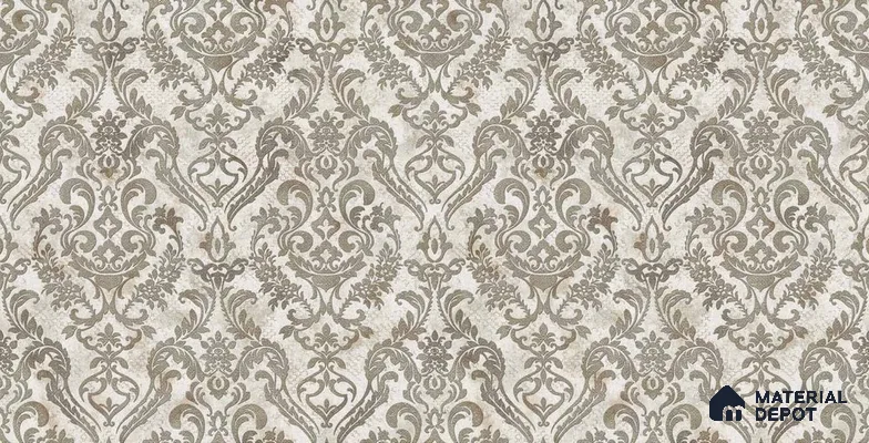 10265-3 | 17ft x 3.5 ft (42 Inches) Damask Look Wallpaper - 59 Sq. Ft. | Minimum 15% wastage during installation
