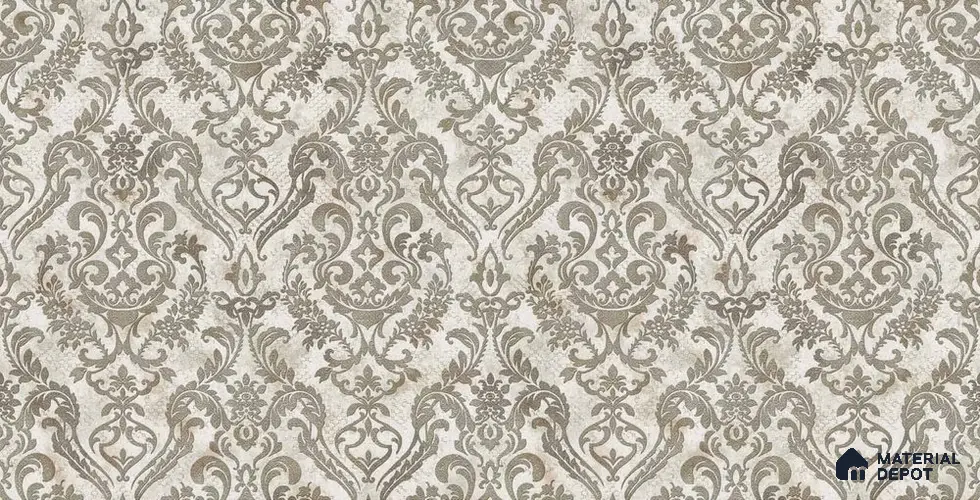 10265-3 | 17ft x 3.5 ft (42 Inches) Damask Look Wallpaper - 59 Sq. Ft. | Minimum 15% wastage during installation