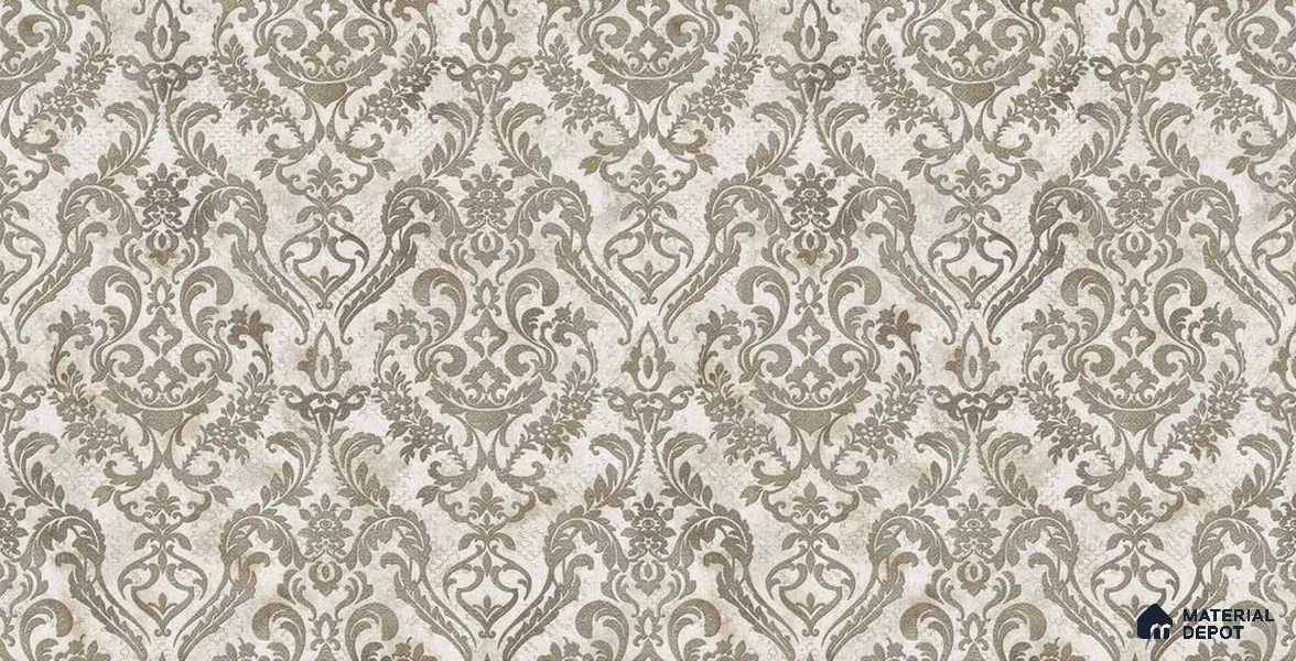 10265-3 | 17ft x 3.5 ft (42 Inches) Damask Look Wallpaper - 59 Sq. Ft. | Minimum 15% wastage during installation