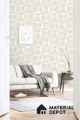 10268-1 | 17ft x 3.5 ft (42 Inches) Geometric Look Wallpaper - 59 Sq. Ft. | Minimum 15% wastage during installation