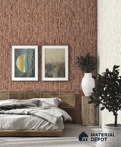 10275-1 | Cream Fine Vertical Slub PVC Patterned Wallpaper - 17 ft x 3.5 ft (42 Inches), 59 Sq. Ft. (Min. 15% Wastage)
