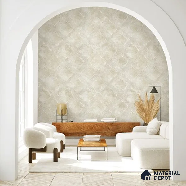 10277-1 | 17ft x 3.5 ft (42 Inches) Geometric Look Wallpaper - 59 Sq. Ft. | Minimum 15% wastage during installation