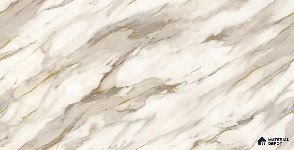 10279-2 | 17ft x 3.5 ft (42 Inches) Marble Look Wallpaper - 59 Sq. Ft. | Minimum 10% wastage during installation