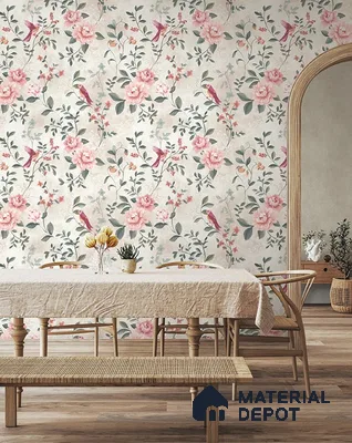 10292-1 | 17ft x 3.5 ft (42 Inches) Florals Look Wallpaper - 59 Sq. Ft. | Minimum 15% wastage during installation