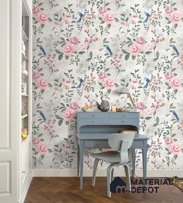 10292-2 | 17ft x 3.5 ft (42 Inches) Florals Look Wallpaper - 59 Sq. Ft. | Minimum 15% wastage during installation