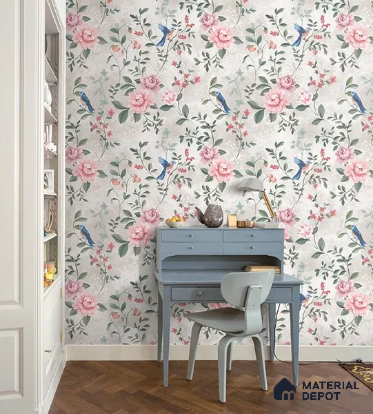 10292-2 | 17ft x 3.5 ft (42 Inches) Florals Look Wallpaper - 59 Sq. Ft. | Minimum 15% wastage during installation