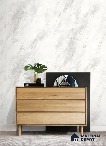 10295-1 | 17ft x 3.5 ft (42 Inches) Marble Look Wallpaper - 59 Sq. Ft. | Minimum 10% wastage during installation