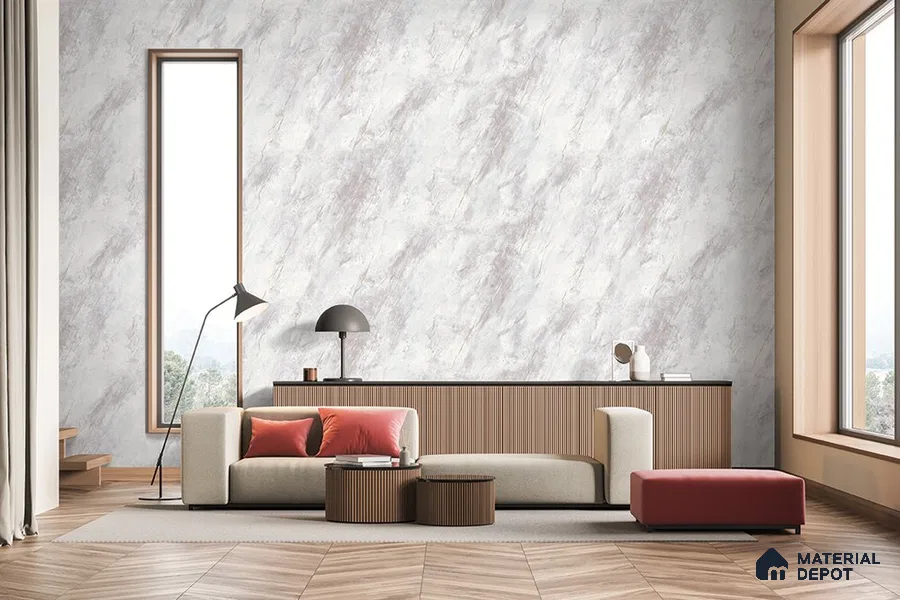 10295-3 | 17ft x 3.5 ft (42 Inches) Marble Look Wallpaper - 59 Sq. Ft. | Minimum 10% wastage during installation