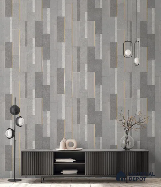 10300-4 17ft x 3.5 ft (42 Inches) Patterned Look Wallpaper - 59 Sq. Ft. | Minimum 15% wastage during installation