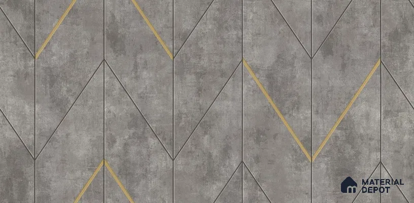 10302-3 | 17ft x 3.5 ft (42 Inches) Geometric Look Wallpaper - 59 Sq. Ft. | Minimum 15% wastage during installation