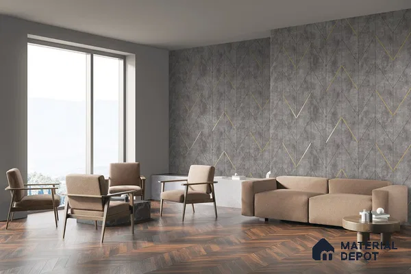 10302-3 | 17ft x 3.5 ft (42 Inches) Geometric Look Wallpaper - 59 Sq. Ft. | Minimum 15% wastage during installation