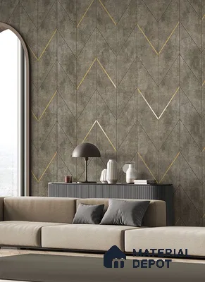 10302-4 | 17ft x 3.5 ft (42 Inches) Geometric Look Wallpaper - 59 Sq. Ft. | Minimum 15% wastage during installation