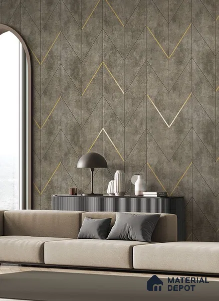 10302-4 | 17ft x 3.5 ft (42 Inches) Geometric Look Wallpaper - 59 Sq. Ft. | Minimum 15% wastage during installation