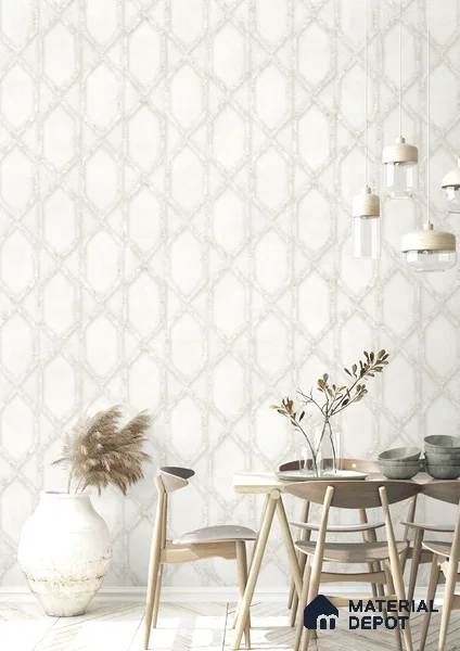10307-1 | 17ft x 3.5 ft (42 Inches) Geometric Look Wallpaper - 59 Sq. Ft. | Minimum 15% wastage during installation