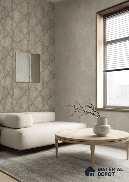 10307-3 | 17ft x 3.5 ft (42 Inches) Geometric Look Wallpaper - 59 Sq. Ft. | Minimum 15% wastage during installation