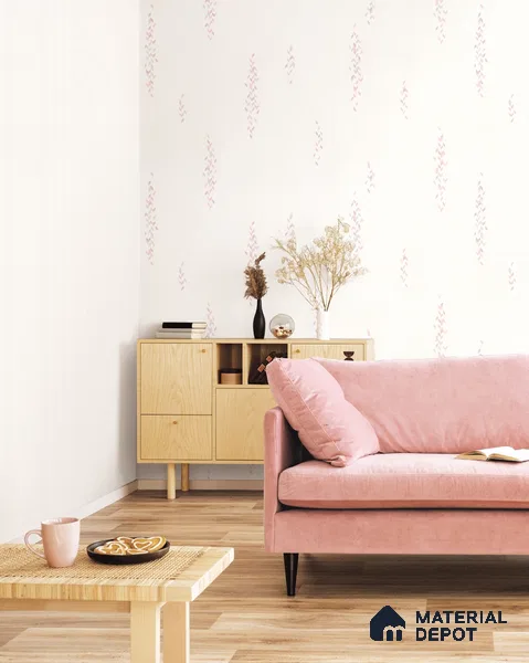 10310-3 | 17ft x 3.5 ft (42 Inches) Fabric Look Wallpaper - 59 Sq. Ft. | Minimum 10% wastage during installation