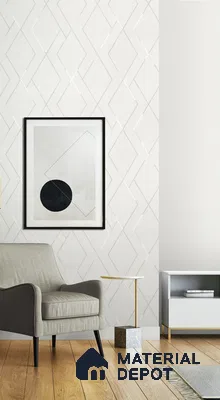 10314-1 | 17ft x 3.5 ft (42 Inches) Geometric Look Wallpaper - 59 Sq. Ft. | Minimum 15% wastage during installation