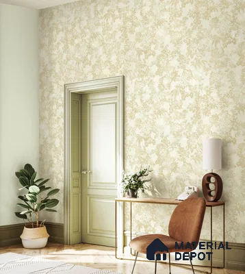 10319-7 | 17ft x 3.5 ft (42 Inches) Fabric Look Wallpaper - 59 Sq. Ft. | Minimum 10% wastage during installation