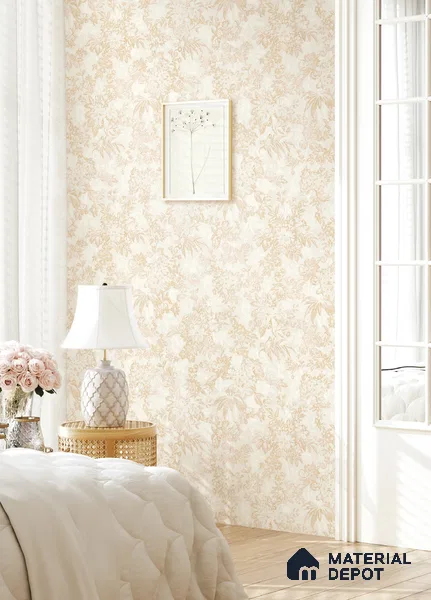 10320-2 | 17ft x 3.5 ft (42 Inches) Florals Look Wallpaper - 59 Sq. Ft. | Minimum 15% wastage during installation