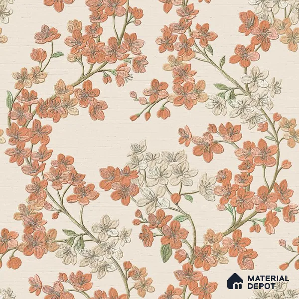 322202 | 32 ft x 1.73 ft (20.76 Inches) Florals Look Wallpaper - 57.05 Sq. Ft. | Minimum 15% wastage during installation