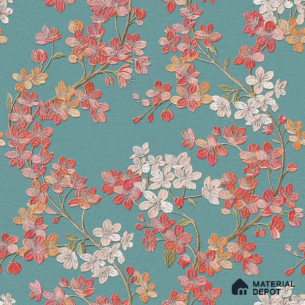 322205 | 32 ft x 1.73 ft (20.76 Inches) Florals Look Wallpaper - 57.05 Sq. Ft. | Minimum 15% wastage during installation