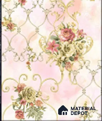 KA 7005 | 10 Meter x 20.86 Inches Damask Look PVC Wallpaper - 56.94 Sq. Ft | Minimum 15% wastage during installation