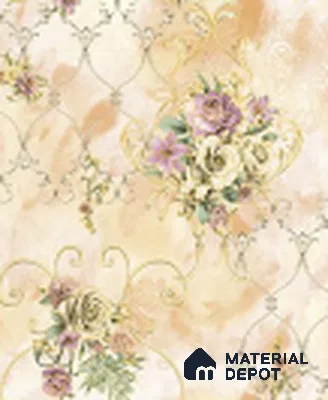 KA 7006 | 10 Meter x 20.86 Inches Damask Look PVC Wallpaper - 56.94 Sq. Ft | Minimum 15% wastage during installation
