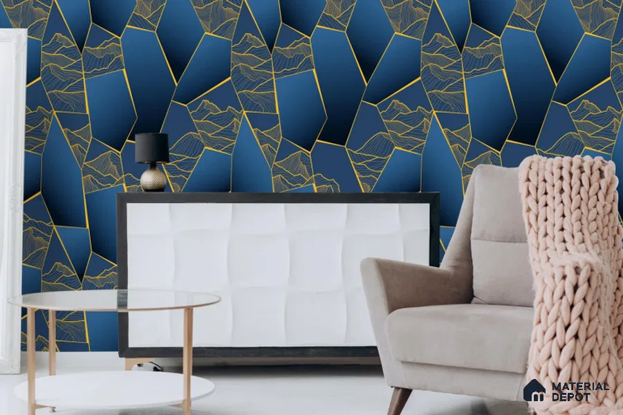 RG7001 | 10 Meter x 20.86 Inches Abstract Look PVC Wallpaper - 56.94 Sq. Ft | Minimum 15% wastage during installation