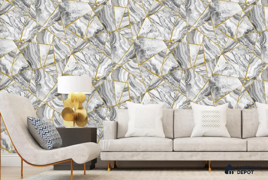 RG7009 | 10 Meter x 20.86 Inches Abstract Look PVC Wallpaper - 56.94 Sq. Ft | Minimum 15% wastage during installation