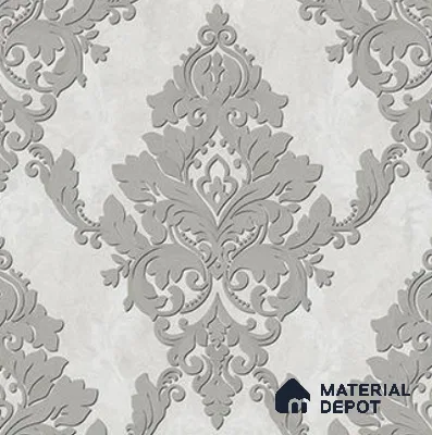 RG7016 | 10 Meter x 20.86 Inches Damask Look PVC Wallpaper - 56.94 Sq. Ft | Minimum 15% wastage during installation