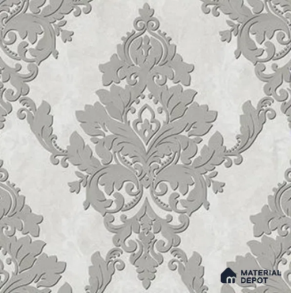 RG7016 | 10 Meter x 20.86 Inches Damask Look PVC Wallpaper - 56.94 Sq. Ft | Minimum 15% wastage during installation