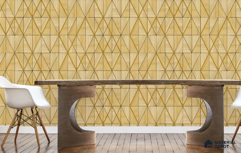 RG7022 | 10 Meter x 20.86 Inches Geometric Look PVC Wallpaper - 56.94 Sq. Ft | Minimum 15% wastage during installation