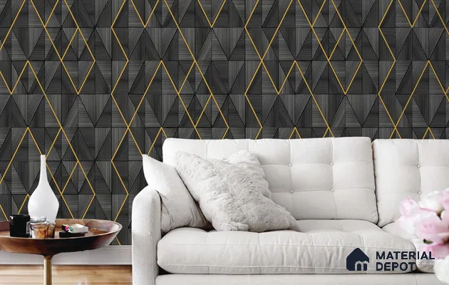 RG7024 | 10 Meter x 20.86 Inches Geometric Look PVC Wallpaper - 56.94 Sq. Ft | Minimum 15% wastage during installation