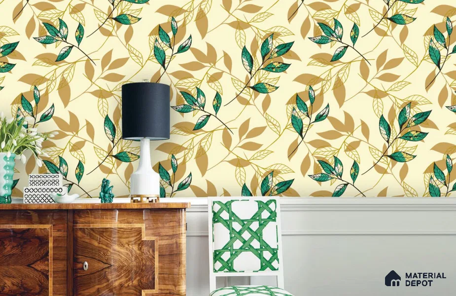 RG7028 | 10 Meter x 20.86 Inches Florals Look PVC Wallpaper - 56.94 Sq. Ft | Minimum 15% wastage during installation