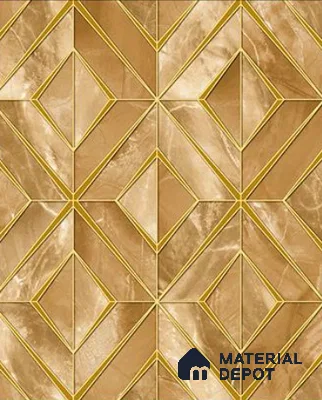 RG7032 | 10 Meter x 20.86 Inches Geometric Look PVC Wallpaper - 56.94 Sq. Ft | Minimum 15% wastage during installation