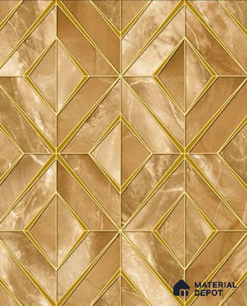 RG7032 | 10 Meter x 20.86 Inches Geometric Look PVC Wallpaper - 56.94 Sq. Ft | Minimum 15% wastage during installation