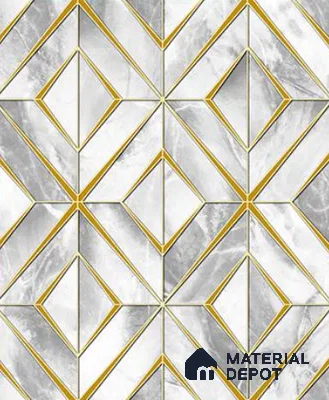 RG7033 | 10 Meter x 20.86 Inches Geometric Look PVC Wallpaper - 56.94 Sq. Ft | Minimum 15% wastage during installation