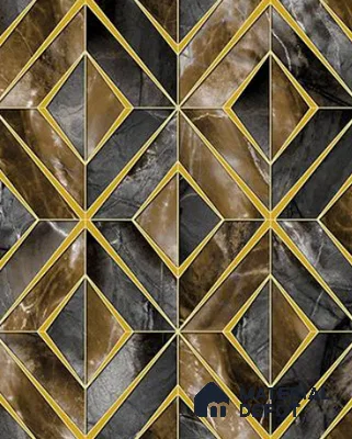 RG7034 | 10 Meter x 20.86 Inches Geometric Look PVC Wallpaper - 56.94 Sq. Ft | Minimum 15% wastage during installation