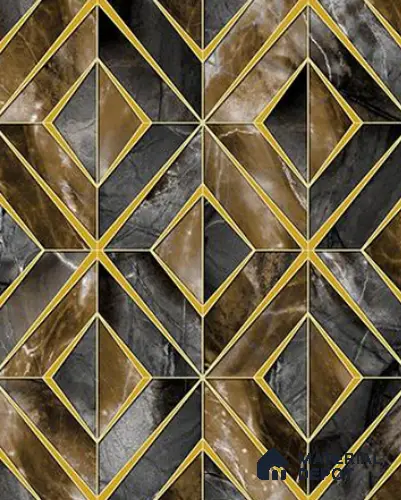 RG7034 | 10 Meter x 20.86 Inches Geometric Look PVC Wallpaper - 56.94 Sq. Ft | Minimum 15% wastage during installation