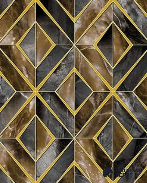 RG7034 | 10 Meter x 20.86 Inches Geometric Look PVC Wallpaper - 56.94 Sq. Ft | Minimum 15% wastage during installation