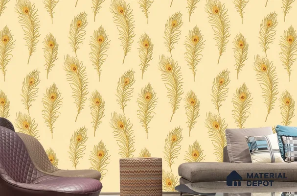 RG7036 | 10 Meter x 20.86 Inches Patterned Look PVC Wallpaper - 56.94 Sq. Ft | Minimum 15% wastage during installation