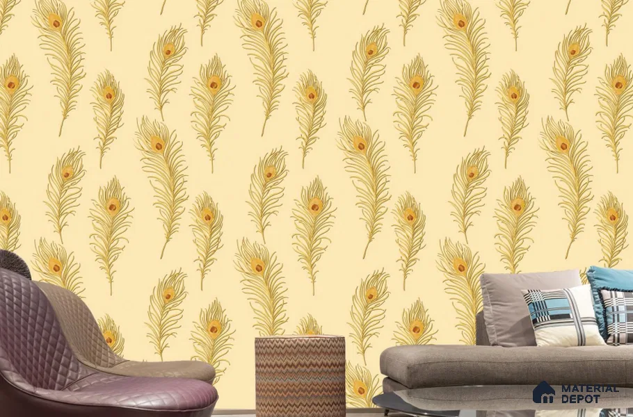 RG7036 | 10 Meter x 20.86 Inches Patterned Look PVC Wallpaper - 56.94 Sq. Ft | Minimum 15% wastage during installation
