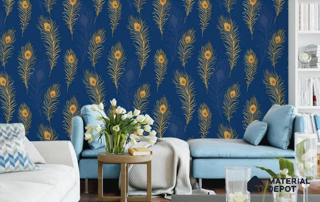 RG7039 | 10 Meter x 20.86 Inches Patterned Look PVC Wallpaper - 56.94 Sq. Ft | Minimum 15% wastage during installation