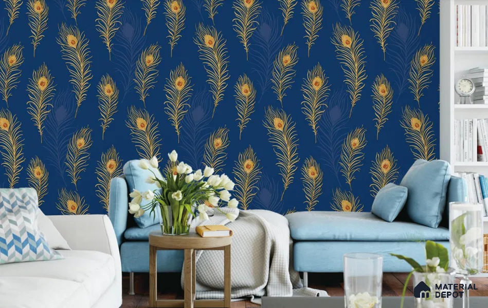 RG7039 | 10 Meter x 20.86 Inches Patterned Look PVC Wallpaper - 56.94 Sq. Ft | Minimum 15% wastage during installation